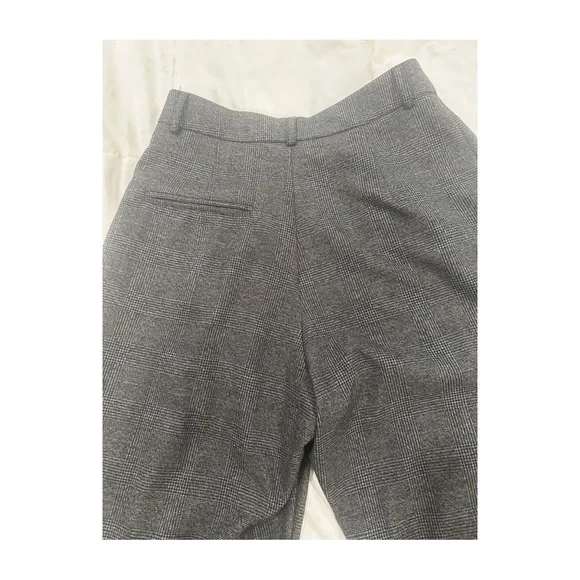 Reformation Grey Plaid Pants 0 - Picture 3 of 4